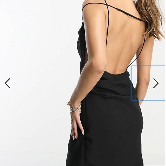 ASOS DESIGN multi strap layer mini dress in black - Picture 2 of 4